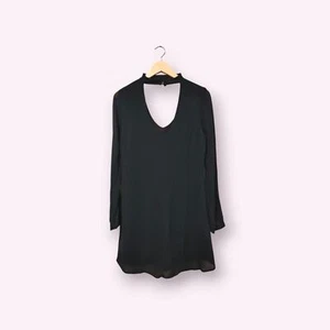 Sanctuary Dakota Choker Polka Dot Mini Dress Womens Size XS Forest Green Flowy - Picture 1 of 8