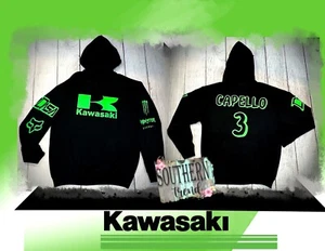 kawasaki custom hoodie With your name and number all sizes available - Picture 1 of 3