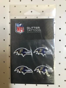 Baltimore Ravens 4560 - 4 Glitter Tattoos - Picture 1 of 1