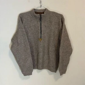 Vintage REI Men's Beige 1/2 Zip Wool Pullover Sweater Size M Casual - Picture 1 of 6