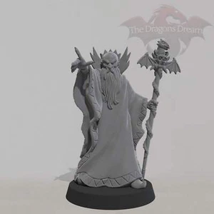 Kelek - Evil Wizard - Dungeons and Dragons, 5e Pathfinder - Miniature - Picture 1 of 5