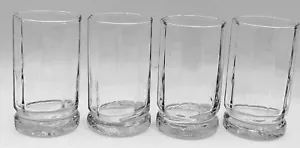 Set of 4 Retired Anchor Hocking Essex Clear 7 oz 10-Panel Footed Juice Glasses - Picture 1 of 4
