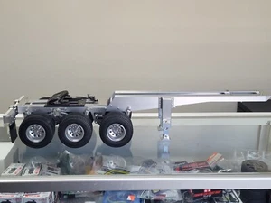 Aluminum Toy Tamiya 1/14 R/C 3-Tri Axles Wheel Dolly Trailer 5th wheel Coupler - Picture 1 of 22