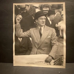 Original Photo Mayor Jimmy Walker New York Opening Day Yankee Stadium Pitch 1928 - Picture 1 of 7