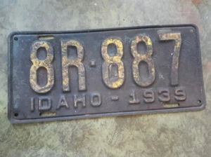 IDAHO Nummernschild 8R 887 von 1939 - Bild 1 von 2