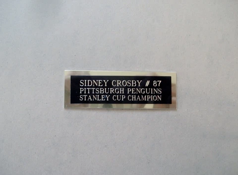 Sidney Crosby Nameplate For An Autographed Hockey Card Plaque Or Puck Cube 1X3 Cover