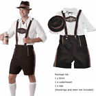 UK Men Boy Bavarian Lederhosen Oktoberfest Traditional Shorts Beer Guy Costume