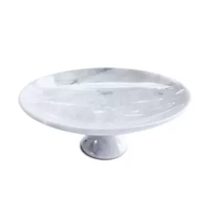Coppa con Piede in Marmo Bianco Scultura Centrotavola Marble Centerpiece H 14 cm - Photo 1 sur 5