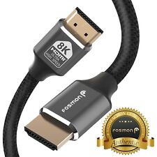 Fosmon [10FT] 8K UHD Gold Plated Ultra High Speed Ethernet 48Gbps HDMI 2.1 Cable