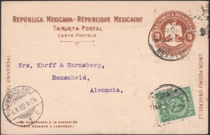 MEXICO, 1902. Post Card PC108, 294. Veracruz - Remscheid, Germany - Picture 1 of 1
