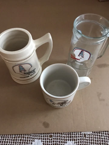 Houston Oiler 1991 AFC Champions Coffee Mug, Ceramic Beer Stein & Glass Stein Cover