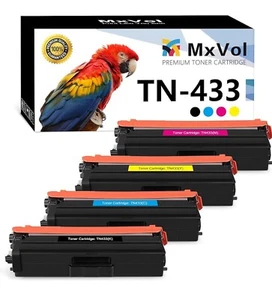 4 pack MxVol Compatible TN433 TN431 TN-433 Toner Cartridge Brother TN 433 TN-431 - Picture 1 of 5
