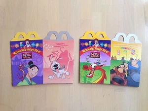 1998 McDonald's Happy Meal Box, Disney's Mulan, Set of 2 - Picture 1 of 2