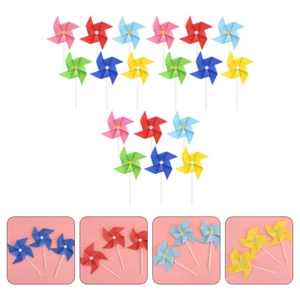 18 Pcs Deko Picker Blau Baby Mini Windrad Kuchen Windmühlenkarte - Bild 1 von 12