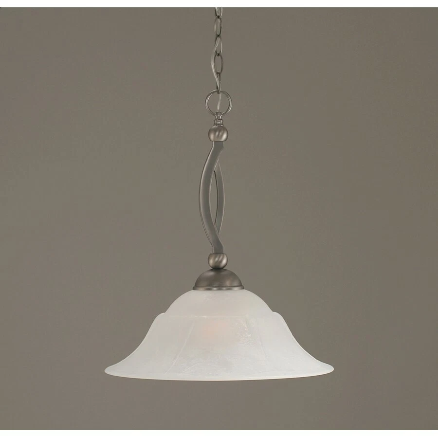 Toltec Lighting Bow Pendant, 16' White Marble Glass - 271-BN-53615 - Image 1 of 1