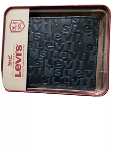 Levis Mens Rfid Credit ID card Bifold Wallet Black - Picture 1 of 5