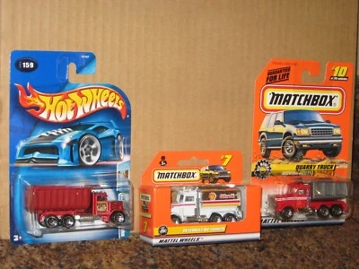 Hot Wheels Matchbox Lote de 3 Peterbilt Cantera de volteo BP Camión cisterna 97 1998 2003 Foto 1 de 3
