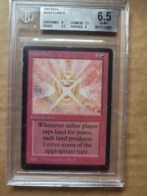 MANA FLARE Beta MTG Magic Beckett BGS Graded 6.5 EX+ Rare English - Image 1 of 4