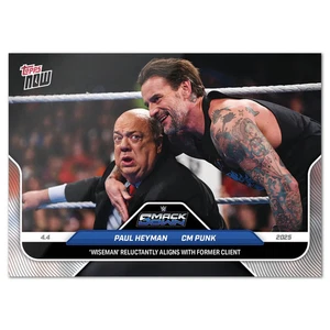 2025 WWE Topps Now #36 Paul Heyman CM Punk SmackDown Chicago - Imagen 1 de 2