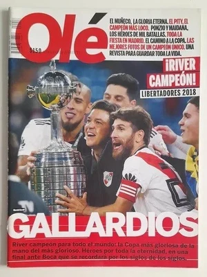 RIVER PLATE - LIBERTADORES CUP CHAMPION 2018 - Special Ole magazine - Argentina - Image 1 of 4