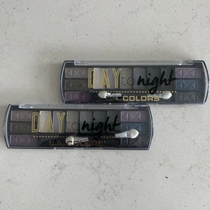 L.A. Colors Long Lasting Day to Night Eyeshadow Palette CES426 Nightfall 2 piece - Picture 1 of 5