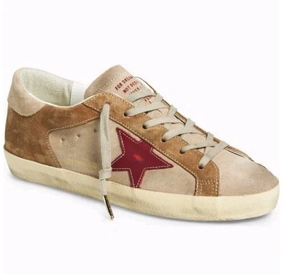 Golden Goose Super-star women's sneakers Tobacco/Dark Beige/Red EU 38 US 8 $660 - Image 1 of 4