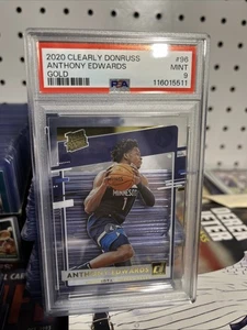 2020 Panini Clearly Donruss Gold 96 Anthony Edwards RC PSA 9 Hard/fresh grade - Picture 1 of 4
