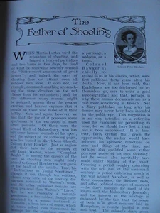 Father of Shooting Punt Fowl Colonel Peter Hawker Keyhaven Rare Old Article 1908 - Imagen 1 de 4