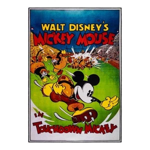 Mickey Mouse Touchdown Multi-Colored 4 ft. x 6 ft. Indoor Polyester Area Rug - Picture 1 of 5
