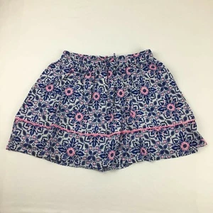Cherokee Girls A-Line Skirt Blue White Floral Drawstring Waist Lined XL 14-16 - Picture 1 of 7