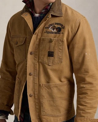 £399 Polo Ralph Lauren Deportista Pesca Caza Utilidad Lona Chaqueta Hombres L Foto 1 de 4