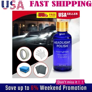 Headlight Cover Len Restorer Repair 9H Liquid Polish Cleaner Car Accessories USA - Picture 1 of 12