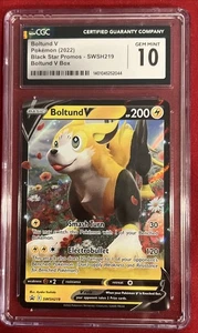 Pokemon Boltund V 2022 SWSH219 Black Star Promo Boltund V caja CGC 10 GEMA como nuevo - Imagen 1 de 10