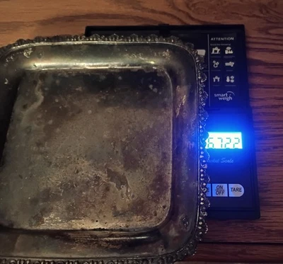 Bandeja Boston 6,722 OZ chatarra antigua de plata de ley 1890 Bigelow Kennard & Co 6" Foto 1 de 4