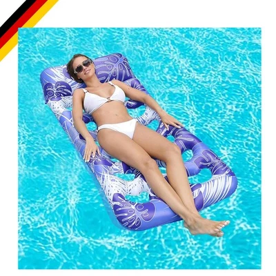 Aufblasbares Wasserbett 180x80cm aus PVC für Erwachsene & Kinder, Pool & Strand - Bild 1 von 4