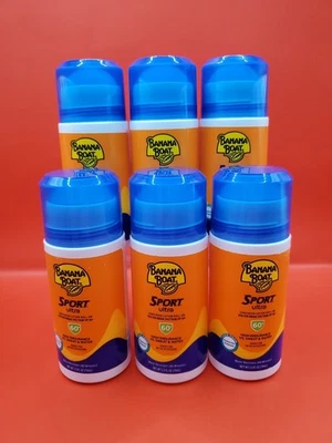 6 Pack Banana Boat Sport Ultra Sunscreen Lotion Roll-On 60 SPF 2.5oz Each 12/25 - Image 1 of 4