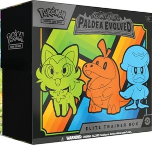 POKEMON ESCARLATA Y VIOLETA PALDEA EVOLUCIONÓ ELITE ENTRENADOR 10 CAJAS ESTUCHE TARJETAS EXPLOSIVAS - Imagen 1 de 2