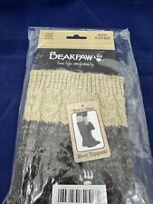 Bearpaw Women's Cable Knit Reversible Boot Topper - Tan and Brown - New
