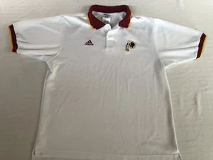 Vintage White Adidas Washington Redskins NFL Polo Men - Size M - Picture 1 of 10