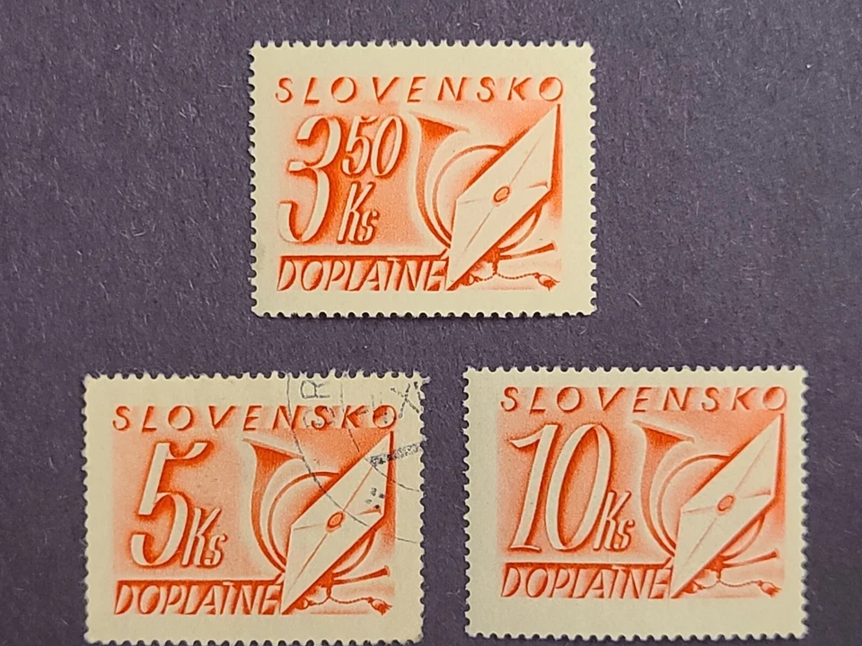 Slovakia Postage Due Stamps Scott J36-J38 - Image 1 of 2