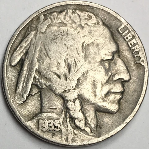1935 United States Buffalo Nickel - (F/VF) KM#134 - BN35PF Cover