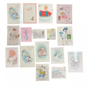 X16 Lot 1970S Used Birth Announcement Baby Cards Vintage Ephemera - Picture 1 of 14