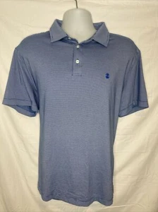 IZOD Polo Shirt Men's XL Blue Striped Short Sleeve - Picture 1 of 8