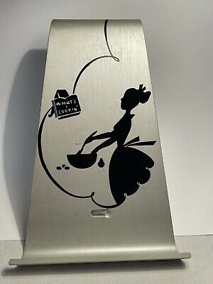 Retro Aluminum Cookbook Holder Stands Or Hangs 1960's What's Cookin' • 4.81£