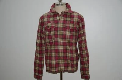 Camisa a Cuadros Informal Doble Capa Mezcla Algodón y Lana Nigel Cabourn S M 48 Foto 1 de 4