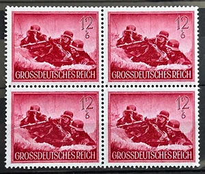 1944 German block of 4 stamps Mi:DR879y Armed Forces Day MNH 12+6rpf /2219 - Picture 1 of 1