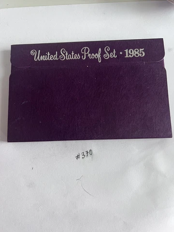 1985 Proof Set U.S. Mint Original Government Packaging OGP Collectible Toned Cover