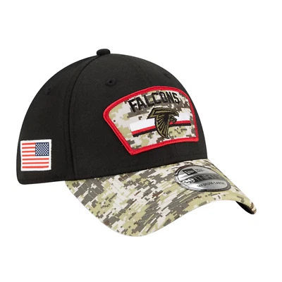 Sombrero flexible New Era Atlanta Falcons Salute to Service 39THIRTY pequeño/mediano Foto 1 de 4