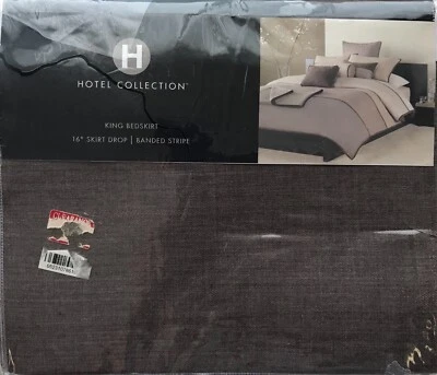 FALDA DE CAMA KING A RAYAS CON BANDAS COLECCIÓN HOTEL 100% LANA NITP Foto 1 de 2