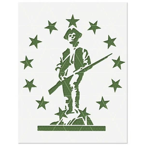 1776 Minuteman Stencil – Patriot, Revolutionary War, USA, Freedom, Historic Art - Picture 1 of 5